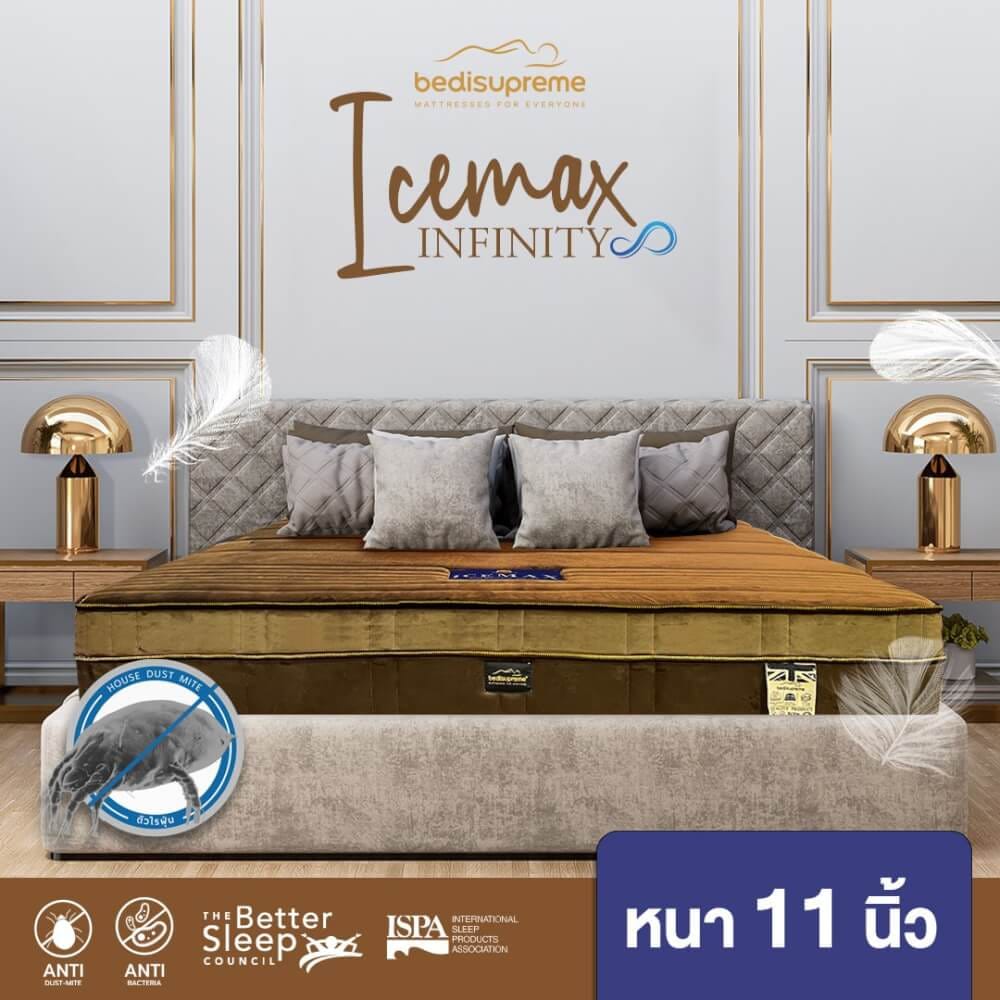 ที่นอนเมมโมรี่โฟมอัลตร้าไฮบริด 6 ฟุต BEDISUPREME รุ่น ICEMAX INFINITY หนา 11 นิ้ว
