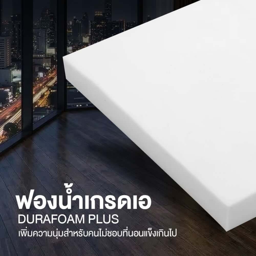 ที่นอนสปริง 3 ฟุต BEDISUPREME รุ่น HOTEL DELUXE หุ้มผ้าริ้วเทา