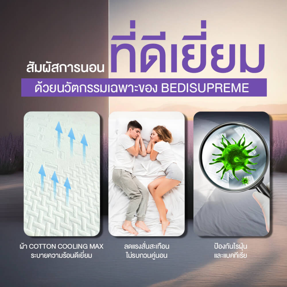 ที่นอน 3.5 ฟุต BEDISUPREME รุ่น XTREME-FORCE หนา 10 นิ้ว