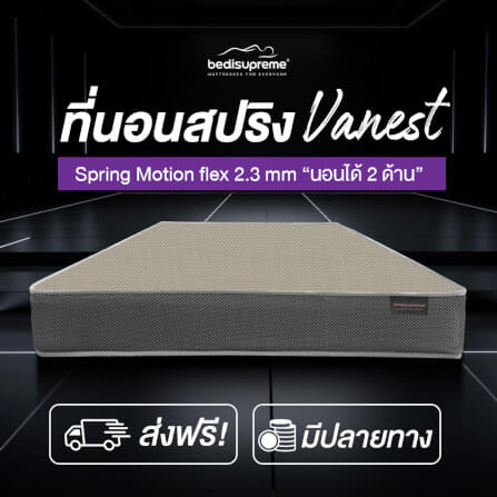 ที่นอน 3 ฟุต BEDISUPREME รุ่น VANEST+ หนา 8 นิ้ว สีน้ำตาล_1