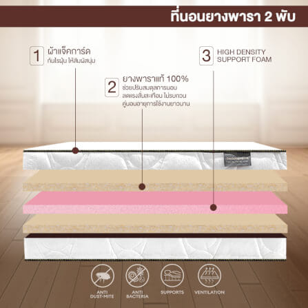 ที่นอนยางพารา พับได้ 3.5 ฟุต BEDIUPREME หนา 8 นิ้ว_2