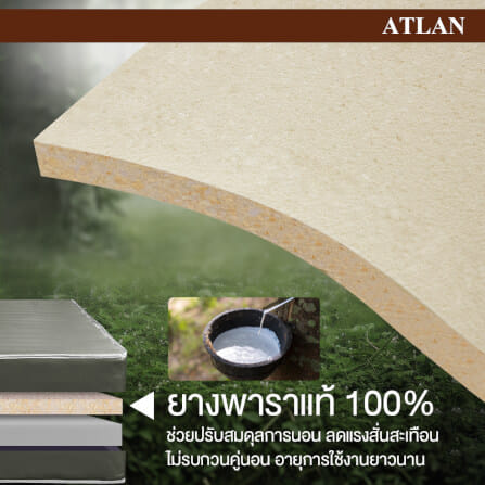 ที่นอน 3.5 ฟุต BEDISUPREME รุ่น ATLAN หนา 6 นิ้ว หนังPVC สีเทา_3
