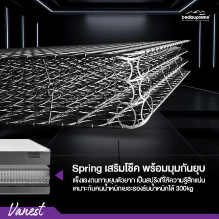 ที่นอน 3.5 ฟุต BEDISUPREME รุ่น VANEST+ หนา 8 นิ้ว สีขาว_5