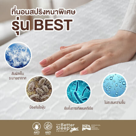 ที่นอน 6 ฟุต BEDISUPREME รุ่น BEST หนา 8.5 นิ้ว สีขาว_5