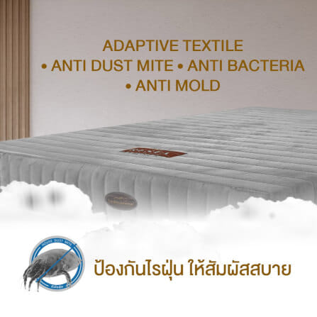 ที่นอน 6 ฟุต BEDISUPREME รุ่น RESTA หนา 9 นิ้ว หุ้มผ้า COTTON VELOUR_5