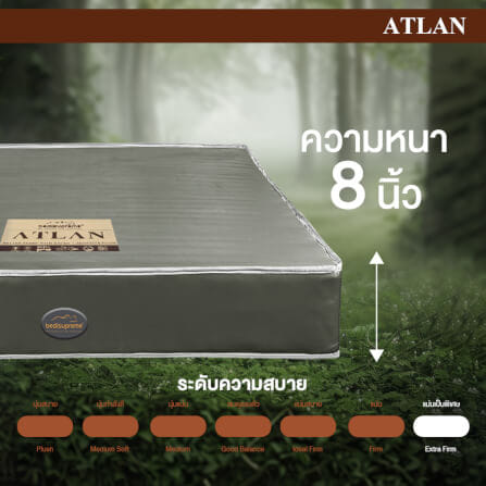 ที่นอน 3.5 ฟุต BEDISUPREME รุ่น ATLAN หนา 8 นิ้ว หนังPVC สีเทา_6