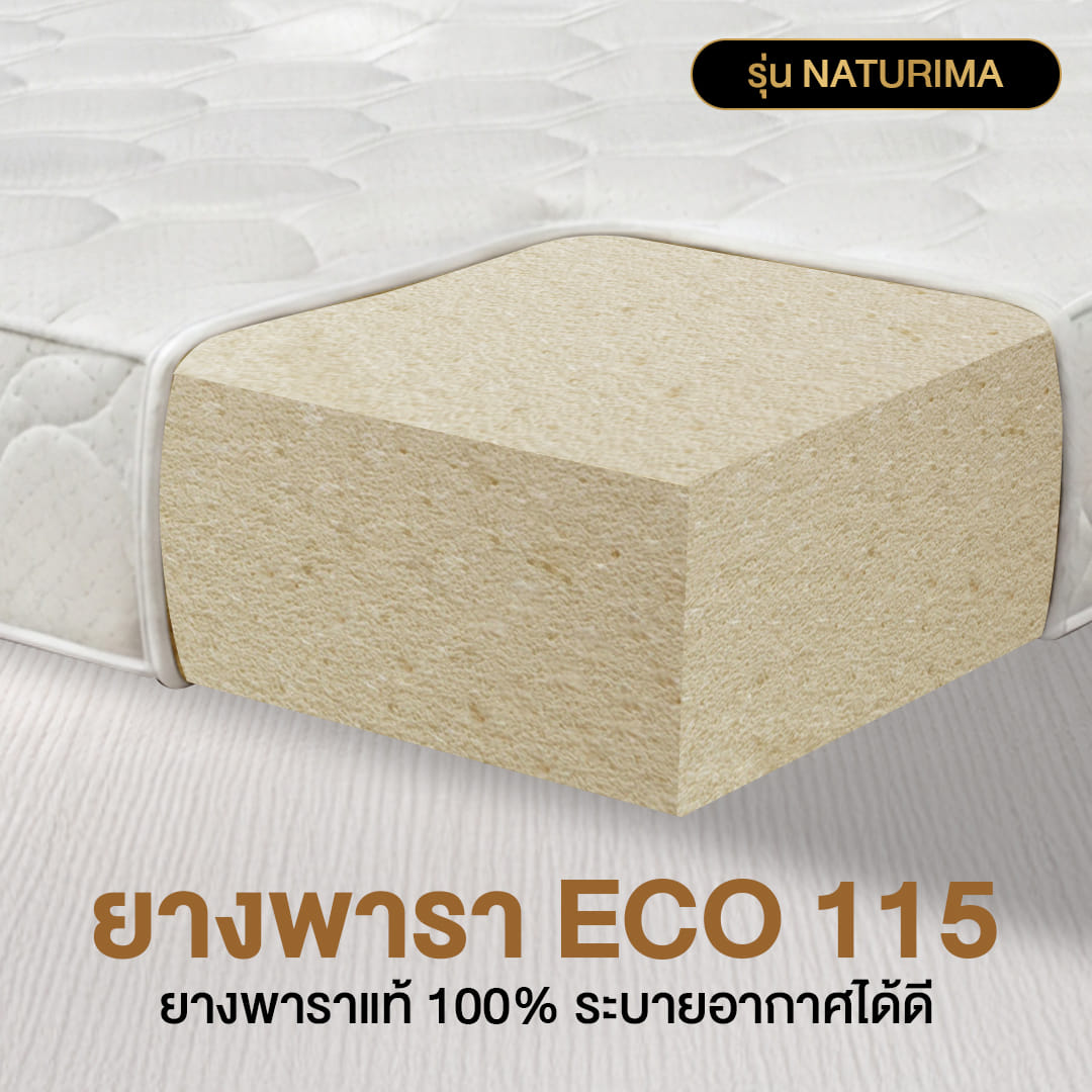 ที่นอนยางพาราแท้ BEDISUPREME ขนาด 3.5 ฟุต หุ้มผ้าแจ๊คการ์ด รุ่น NATURIMA หนา 6 นิ้ว_3