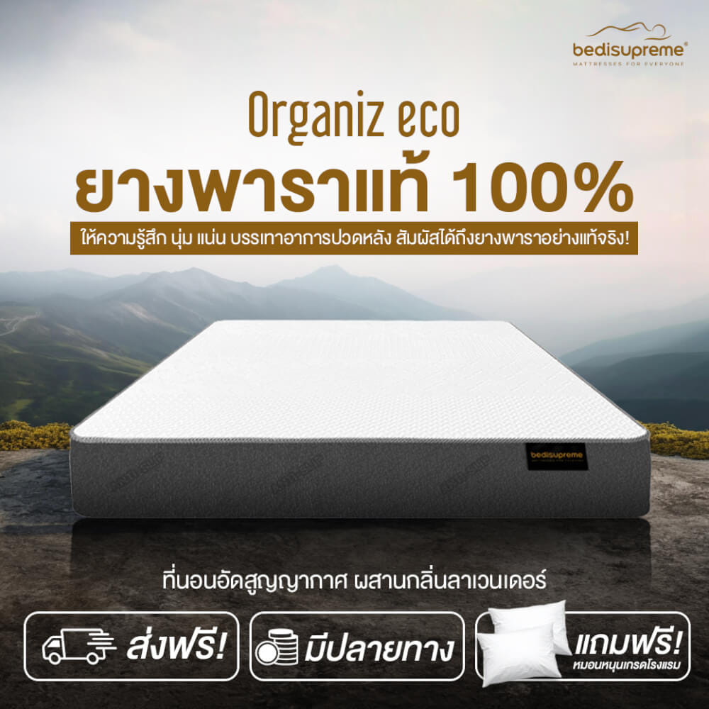 ที่นอน 5 ฟุต BEDISUPREME รุ่น ORGANIZ ECO หนา 7 นิ้ว