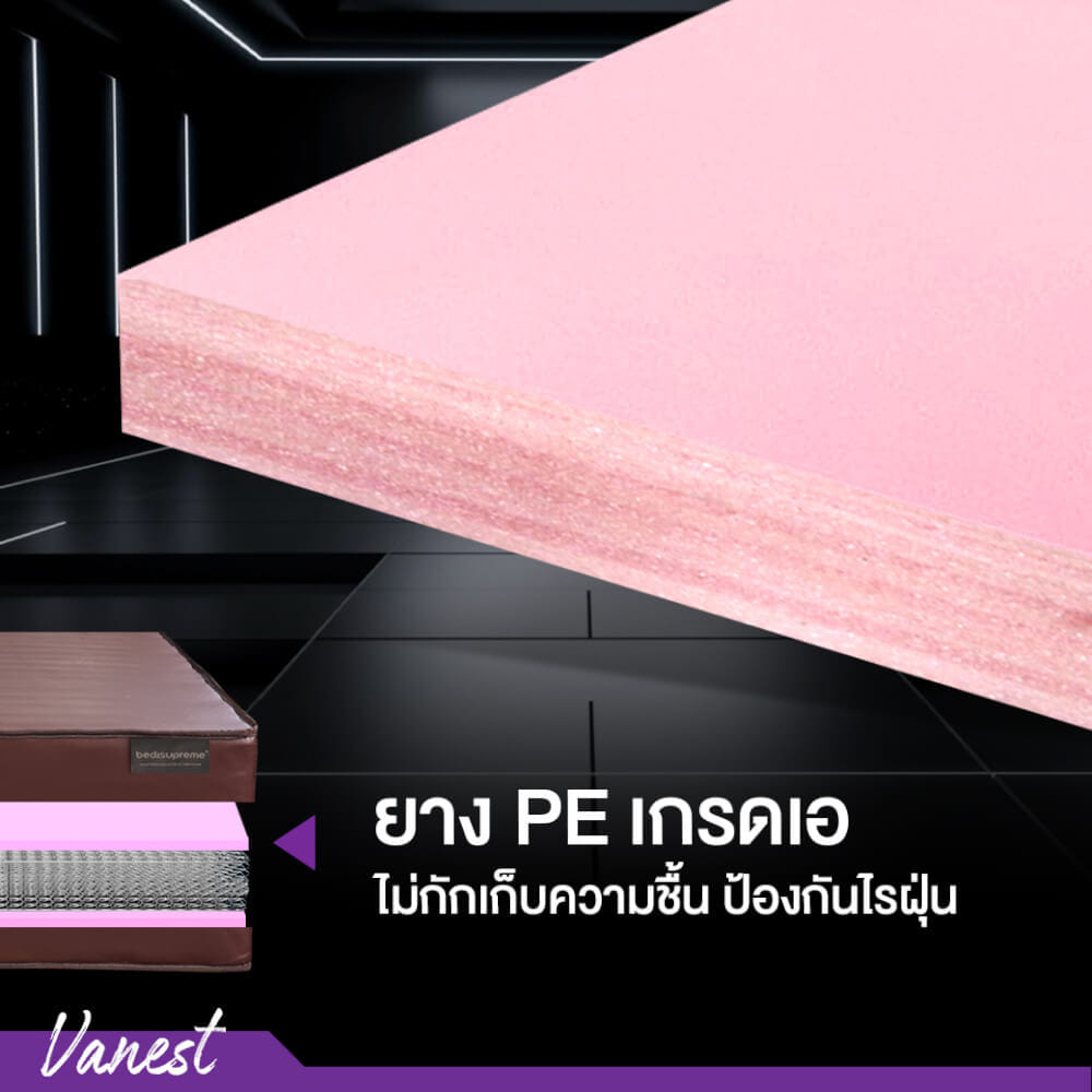 ที่นอน 3.5 ฟุต BEDISUPREME รุ่น VANEST หนา 9 นิ้ว สีน้ำตาล_3