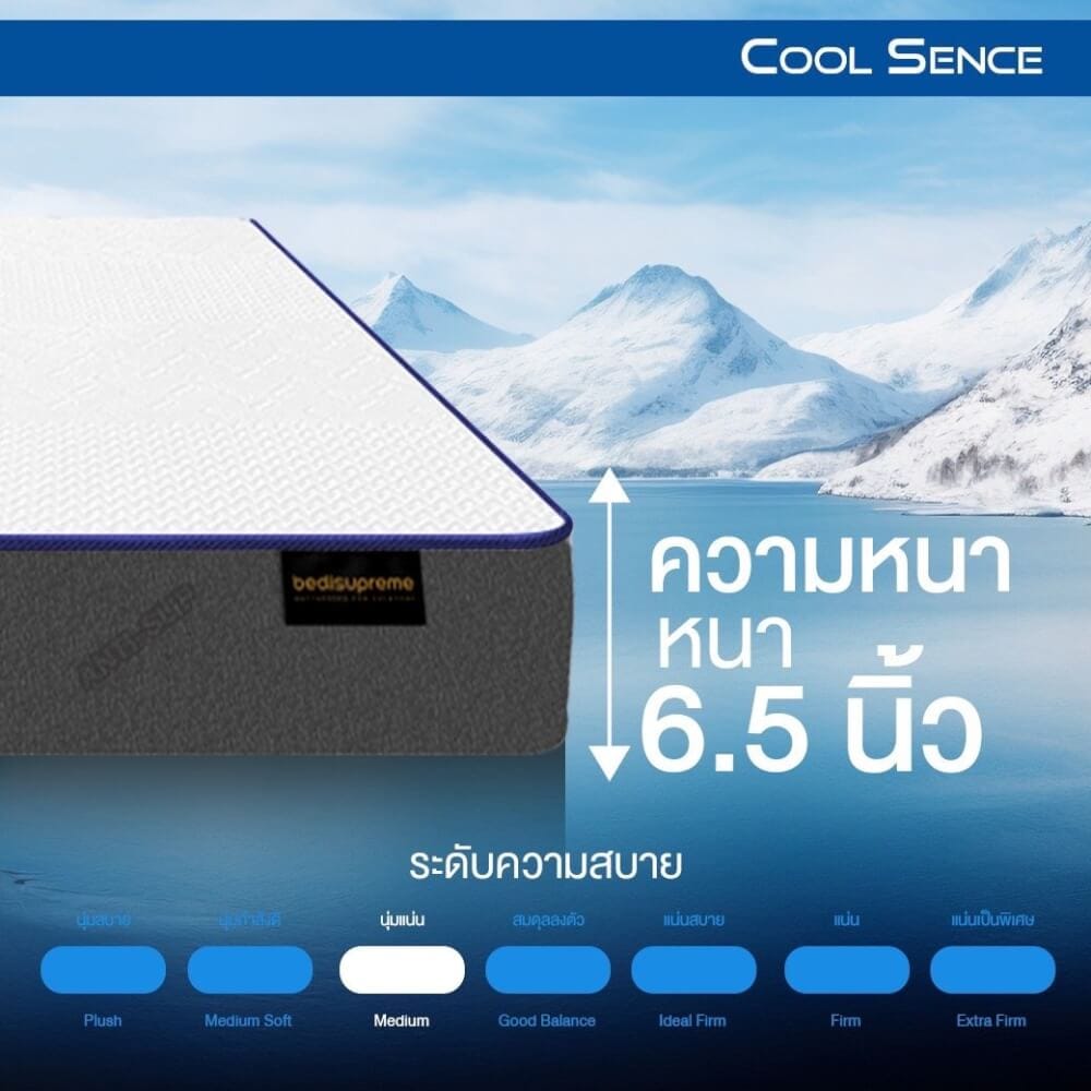 ที่นอน 6 ฟุต BEDISUPREME รุ่น Coolsence หนา 6.5 นิ้ว_6