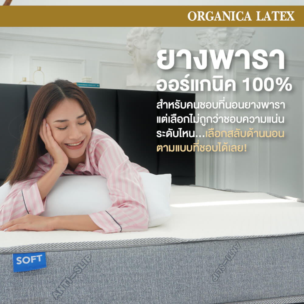  ที่นอน 3.5 ฟุต BEDISUPREME รุ่น ORGANICA LATEX หนา 6 นิ้ว