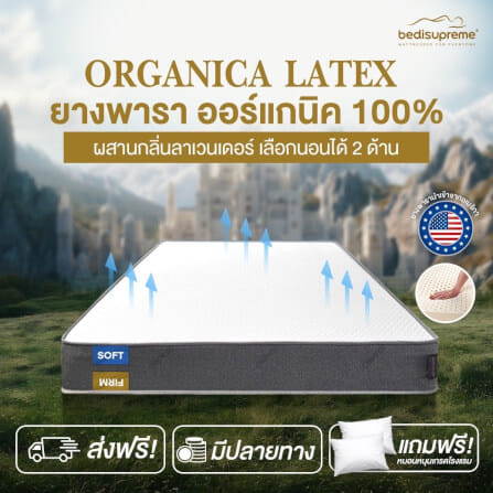 ที่นอน 3.5 ฟุต BEDISUPREME รุ่น ORGANICA LATEX หนา 8 นิ้ว_1