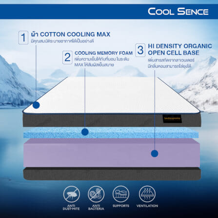 ที่นอน 3.5 ฟุต BEDISUPREME รุ่น Coolsence หนา 9.5 นิ้ว_2