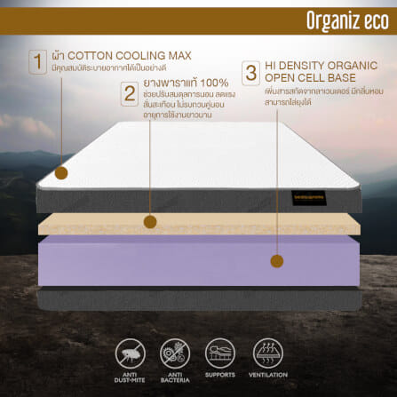 ที่นอน 5 ฟุต BEDISUPREME รุ่น ORGANIZ ECO หนา 7 นิ้ว_2