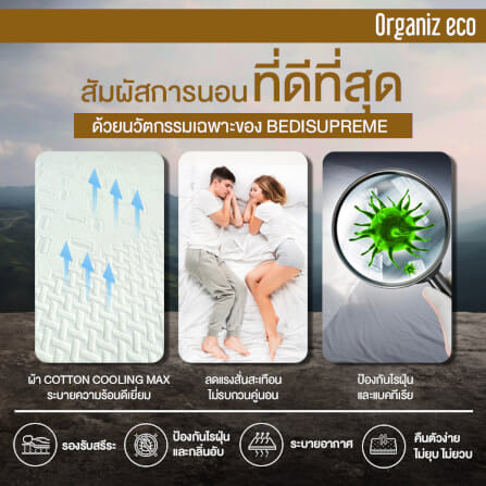 ที่นอน 5 ฟุต BEDISUPREME รุ่น ORGANIZ ECO หนา 7 นิ้ว_7