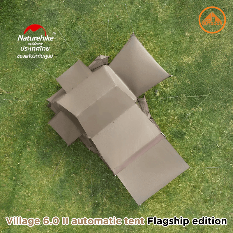 เต๊นท์กึ่งอัตโนมัติ NATUREHIKE VILLAGE 6.0 Ⅱ AUTOMATIC TENT (DEEP COFFEE/FLAGSHIP EDITION)_7