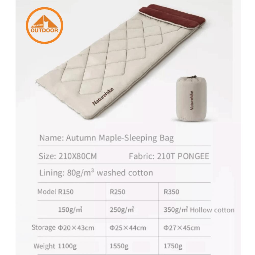 ถุงนอน Naturehike รุ่น R150 สีครีม-น้ำตาล_2