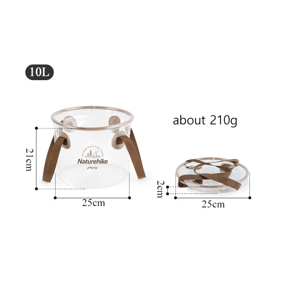 ถังน้ำพับเก็บได้ Naturehike Foldable Round Bucket 10L