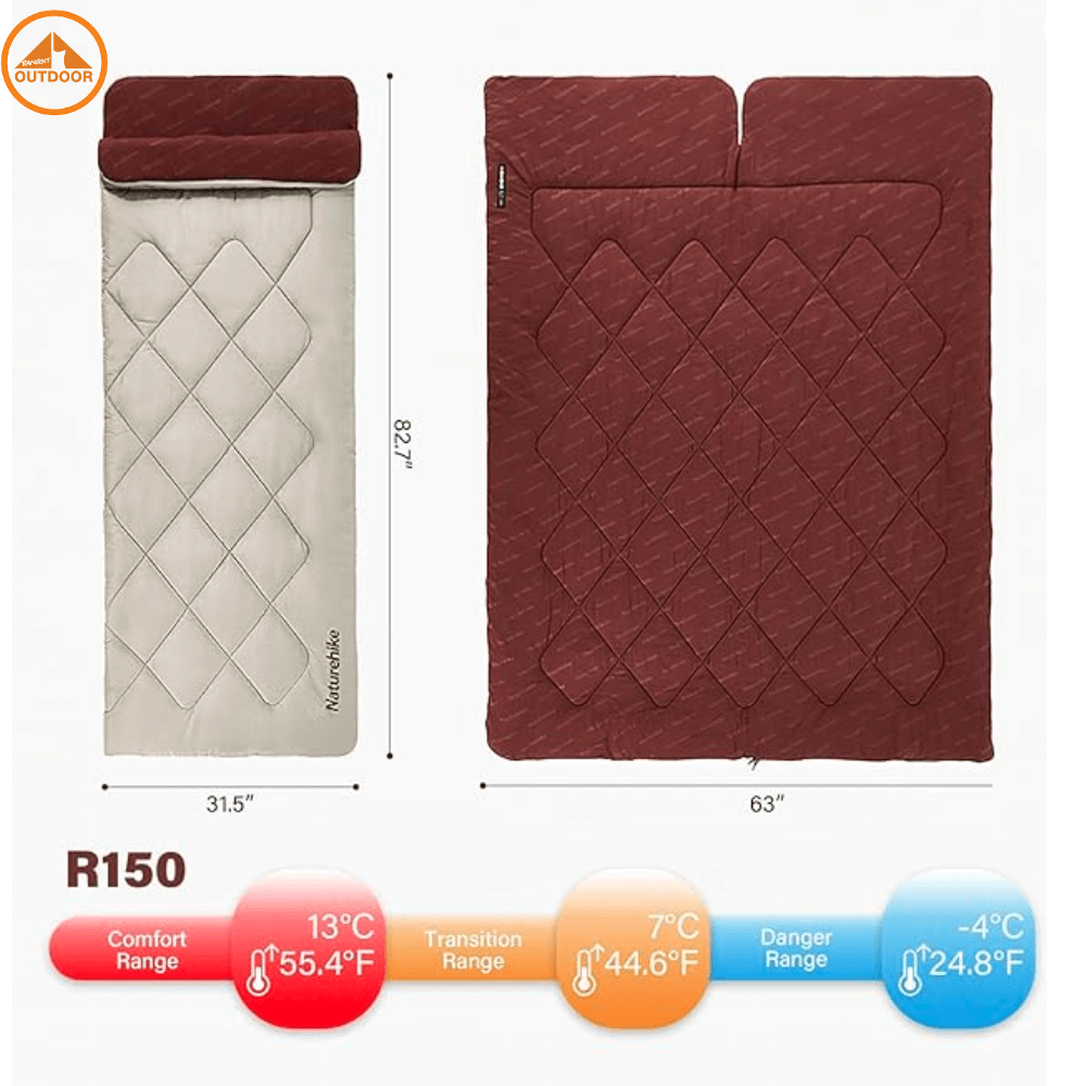 ถุงนอน Naturehike รุ่น R150 สีครีม-น้ำตาล_3