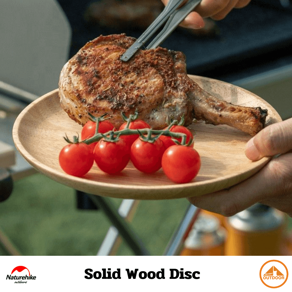 จาน Naturehike solid wood disc_3