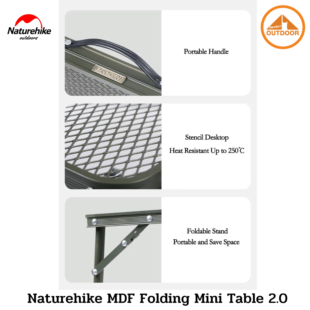โต๊ะพับขนาดเล็ก Naturehike MDF รุ่น 2.0