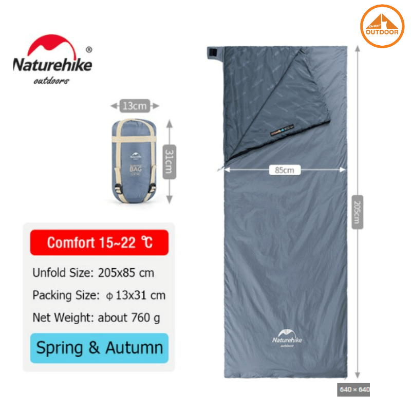 ถุงนอน Naturehike รุ่น LW180 สีฟ้า