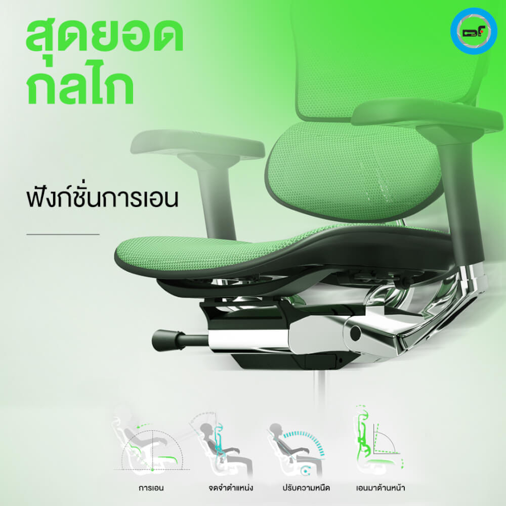 เก้าอี้เพื่อสุขภาพ DF PROCHAIR รุ่น Ergo Elite Pro สีชมพู