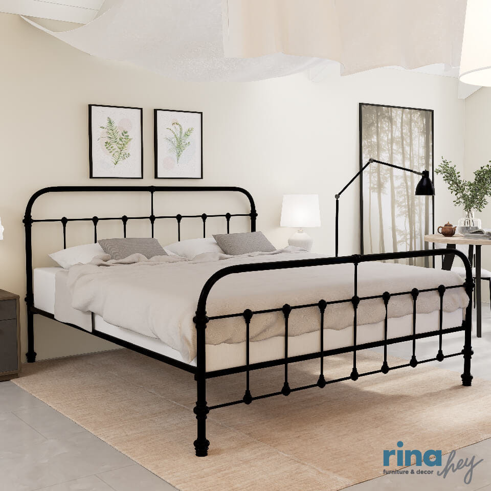 เตียง 6 ฟุต RINA HEY รุ่น MIA/180 สีน้ำตาลเข้ม_5