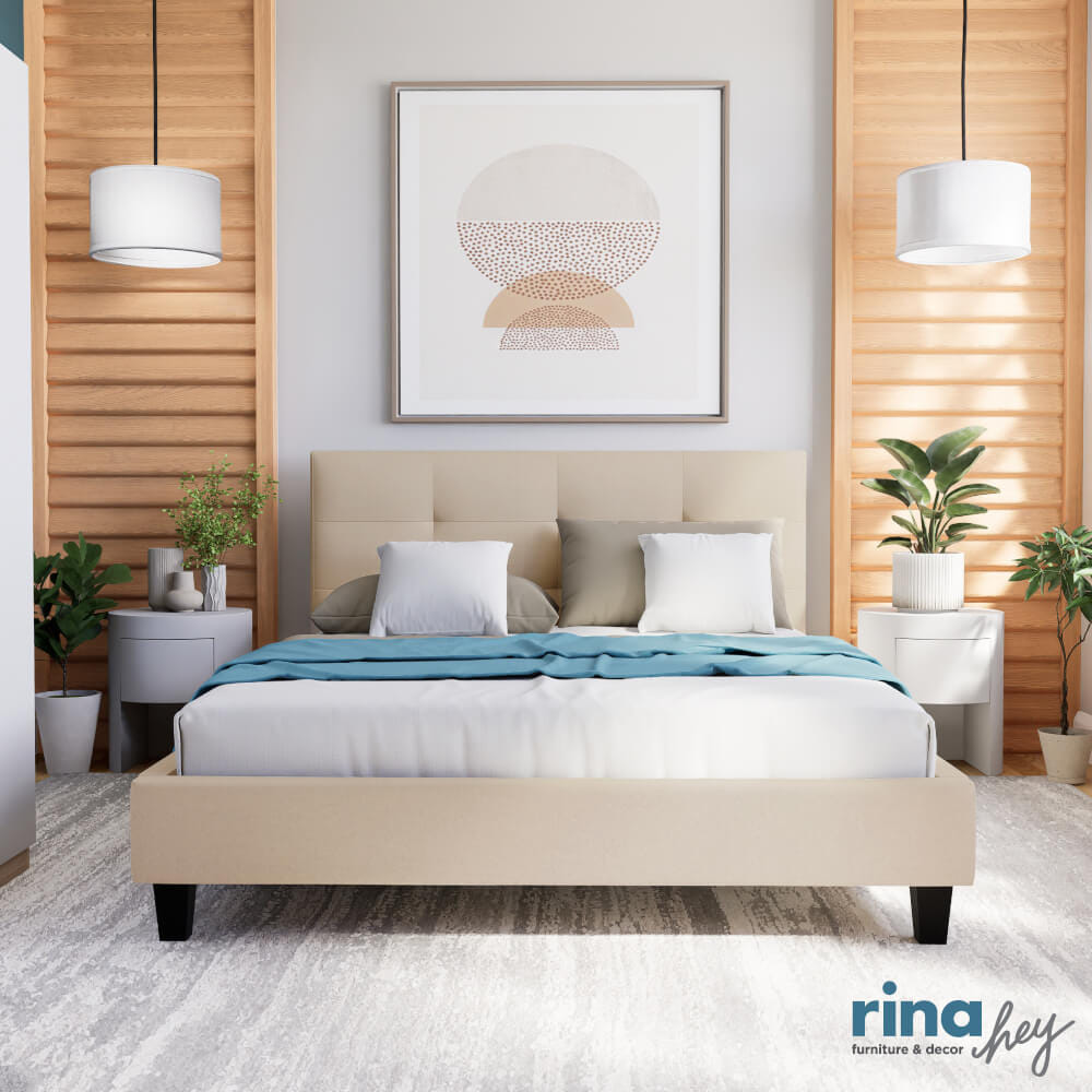 เตียง 5 ฟุต RINA HEY รุ่น VISTANA/150 สี ครีม_5