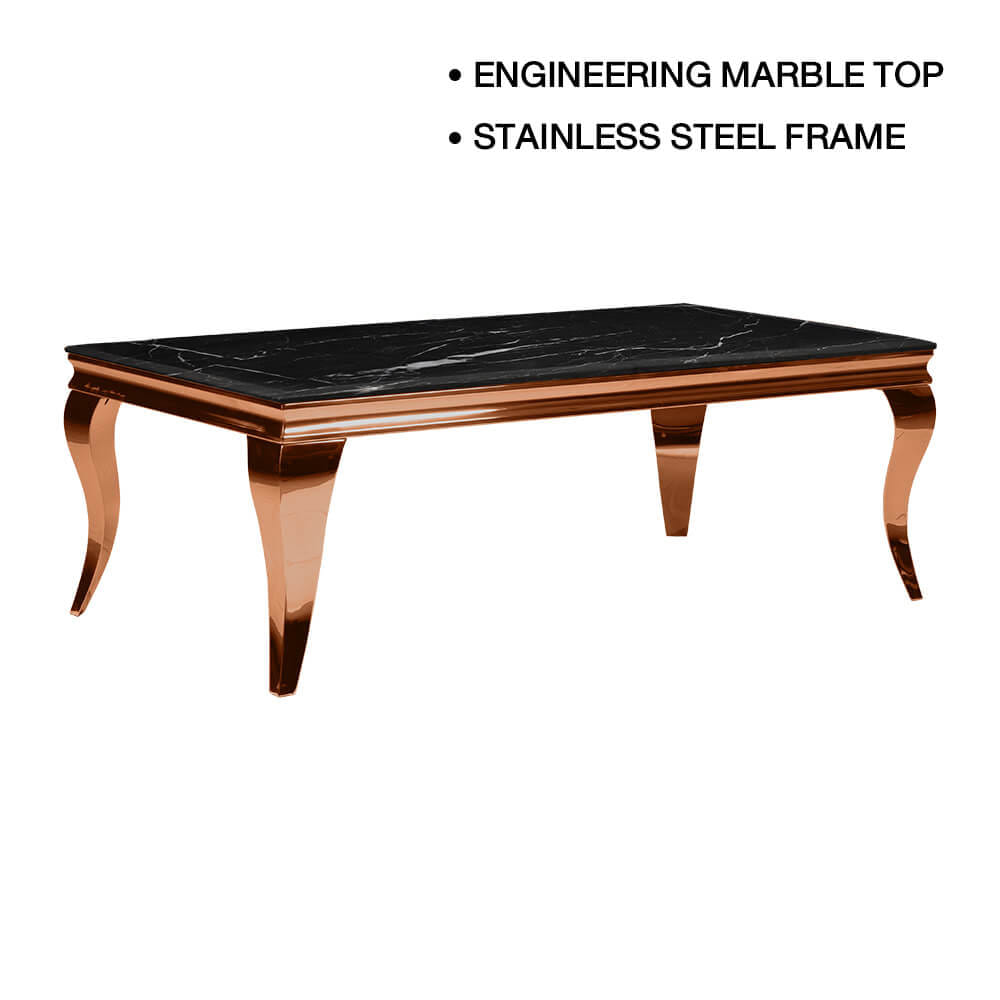 โต๊ะกลาง CHIC REPUBLIC รุ่น SANTIAGO-RG/130 MARBLE สีดำ_0