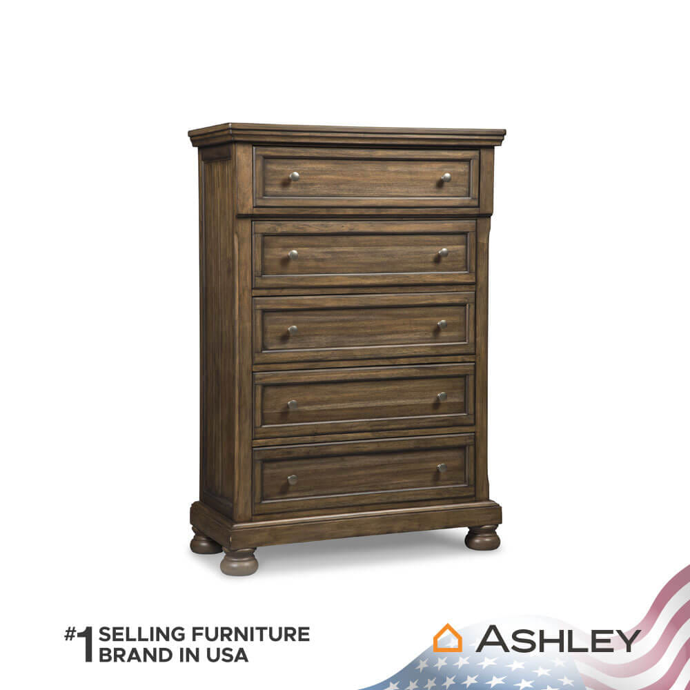 ตู้ลิ้นชัก 5 ลิ้นชัก ASHLEY FURNITURE HOMESTORE รุ่น FLYNNTER/101 สีน้ำตาล_0