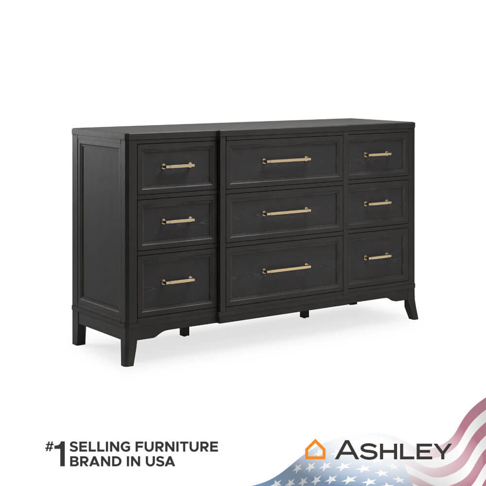 ตู้ลิ้นชัก 9 ลิ้นชัก ASHLEY FURNITURE HOMESTORE รุ่น WELLTERN/167 สีดำ