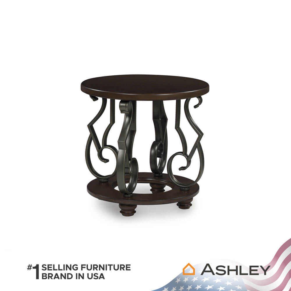 โต๊ะข้าง ASHLEY FURNITURE HOMESTORE รุ่น FRALLYN/63 สีน้ำตาลเข้ม