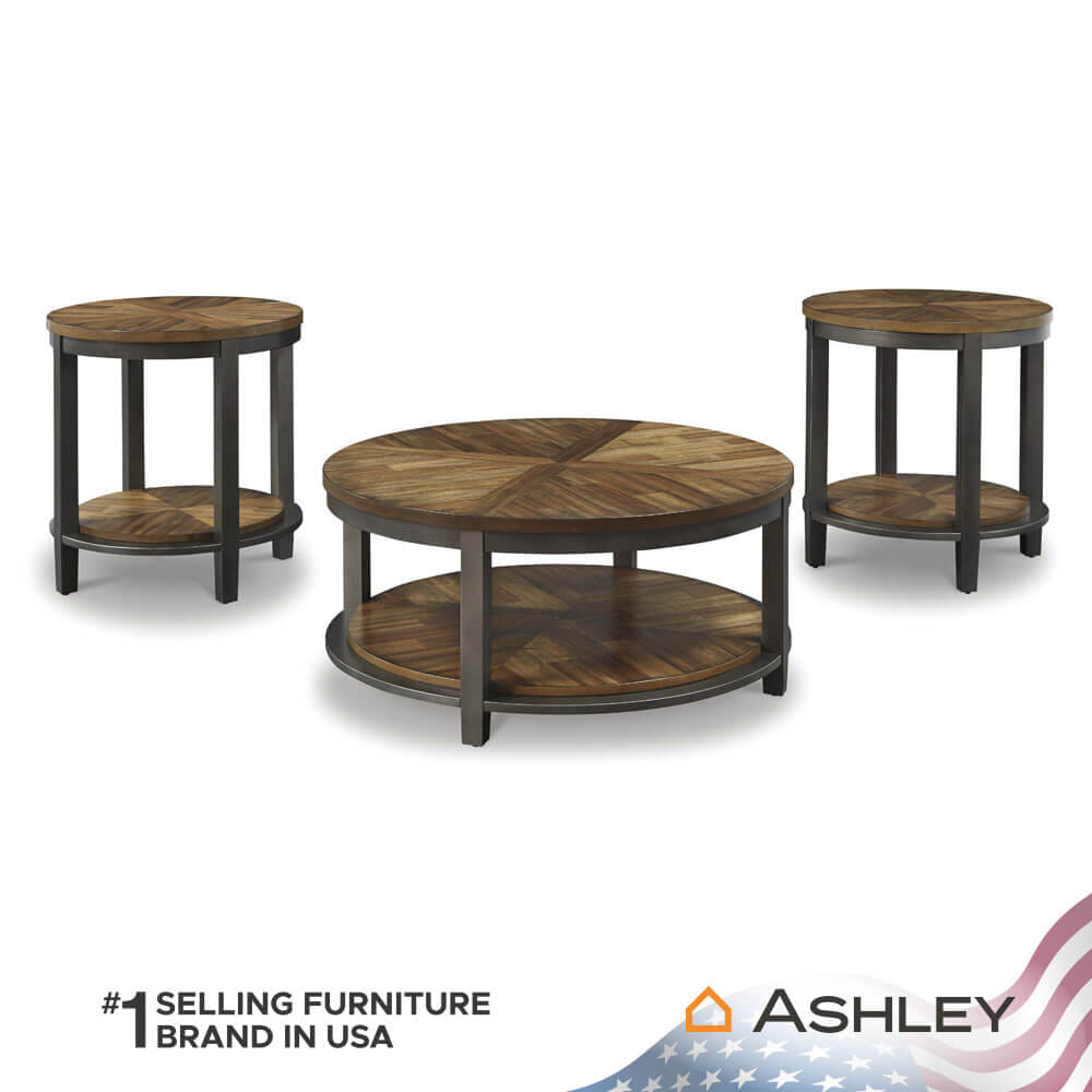 ชุดโต๊ะข้าง ASHLEY FURNITURE HOMESTORE รุ่น ROYBECK/3 สีไม้ธรรมชาติ_0
