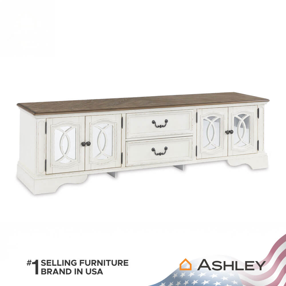 ตู้วางทีวี ASHLEY FURNITURE HOMESTORE รุ่น REALYN/200 สีขาววินเทจ