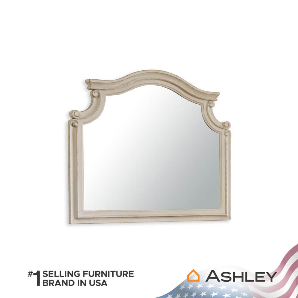 กระจกตั้งโต๊ะ ASHLEY FURNITURE HOMESTORE รุ่น REALYN/111X101 สีขาววินเทจ