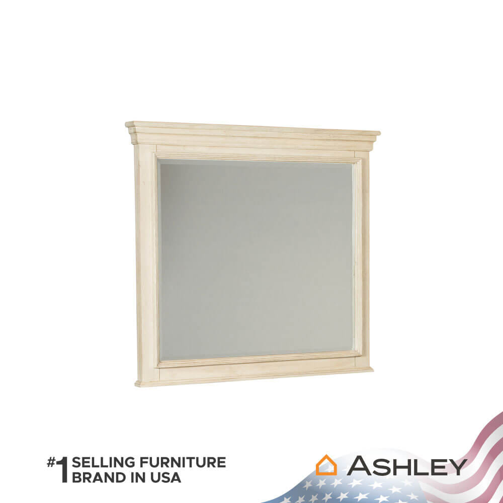 กระจกตั้งโต๊ะ ASHLEY FURNITURE HOMESTORE รุ่น BOLANBURG/105X95 สีขาววินเทจ