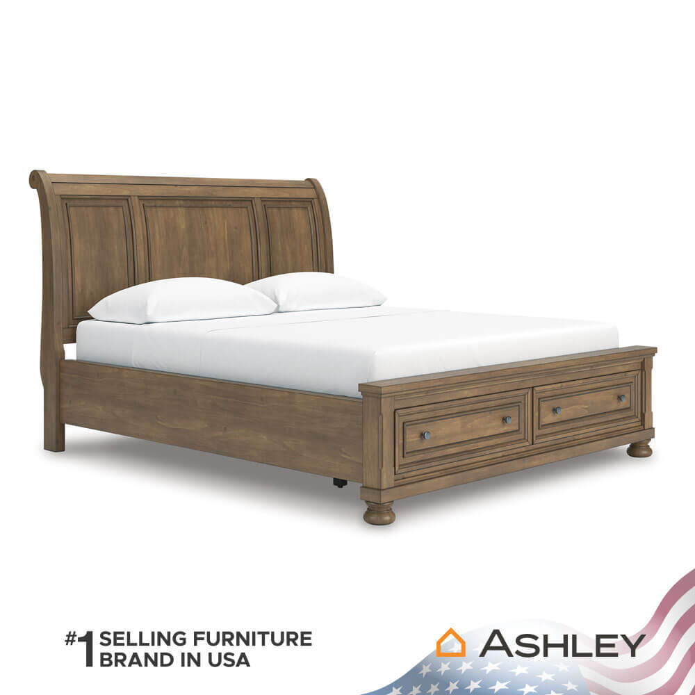 เตียง 6 ฟุต ASHLEY FURNITURE HOMESTORE รุ่น VANDENMORE/180 สีน้ำตาล