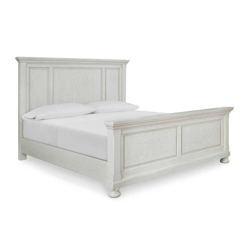 เตียงนอนขนาด 6 ฟุต ASHLEY FURNITURE HOMESTORE รุ่น ROBBINSDALE/180 สีขาววินเทจ