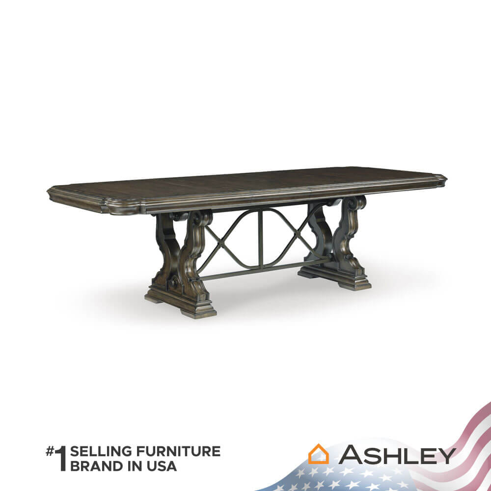 โต๊ะอาหาร ปรับขนาดได้ ASHLEY FURNITURE HOMESTORE รุ่น MAYLEE/183-275 สีน้ำตาลเข้ม