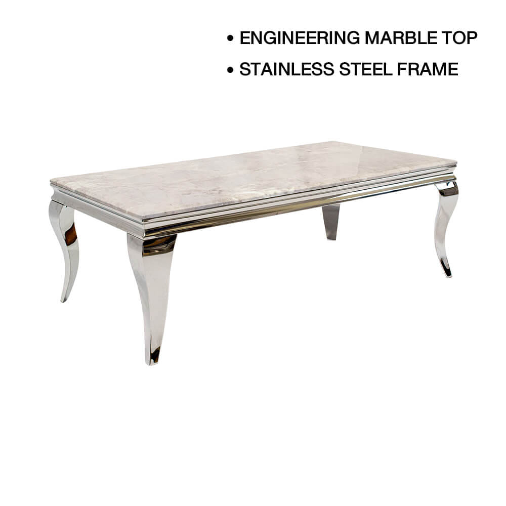 โต๊ะกลาง CHIC REPUBLIC รุ่น SANTIAGO-CH/130 MARBLE สีเทาอ่อน_1