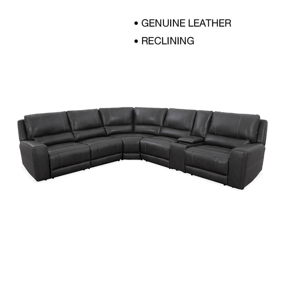 โซฟาปรับเอนนอนเข้ามุมด้านขวา/ไฟฟ้า CHIC REPUBLIC รุ่น HACKETT/RRRM-R สีเทาเข้ม_1