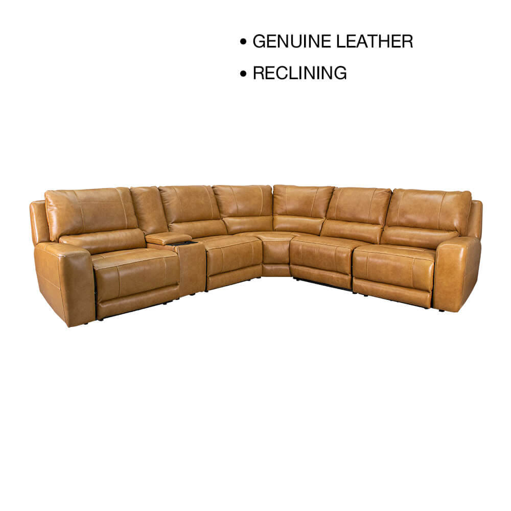 โซฟาปรับเอนนอนเข้ามุมด้านขวา/ไฟฟ้า CHIC REPUBLIC รุ่น HACKETT/RRRM-R สีน้ำตาล_1