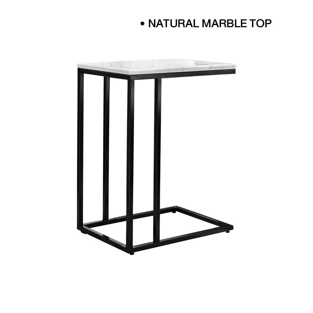 โต๊ะข้าง CHIC REPUBLIC รุ่น PLUM/50 MARBLE สีขาว_1
