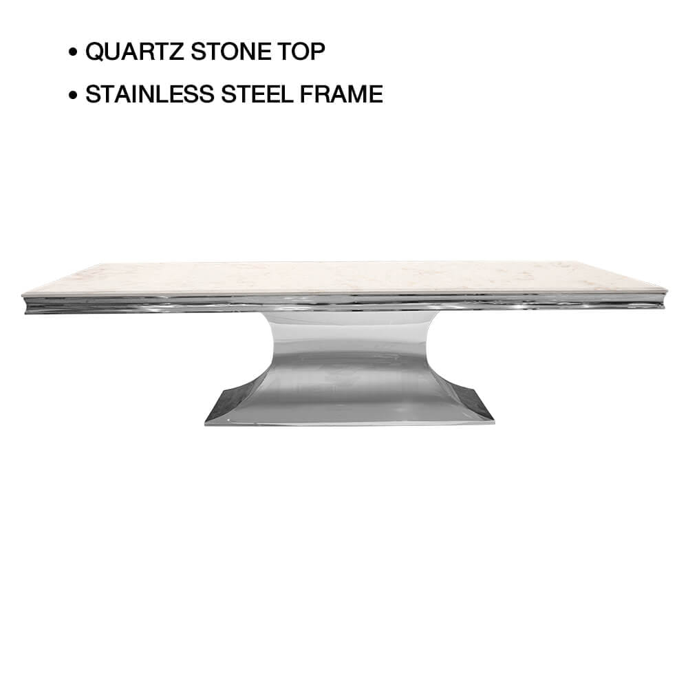 โต๊ะอาหาร CHIC REPUBLIC รุ่น HERNANDEZ-CH/300 MARBLE สีขาว_1