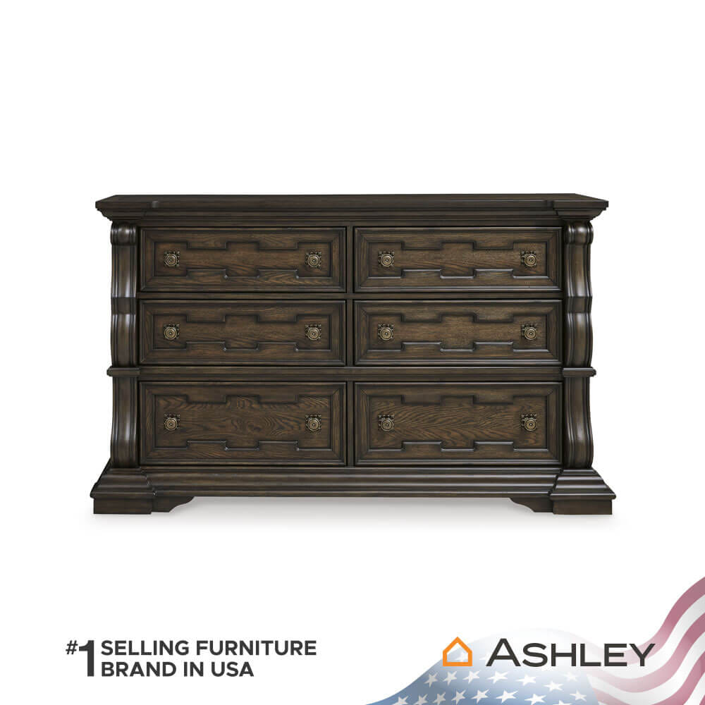 ตู้ลิ้นชัก 6 ลิ้นชัก ASHLEY FURNITURE HOMESTORE รุ่น MAYLEE/181 สีน้ำตาลเข้ม_1
