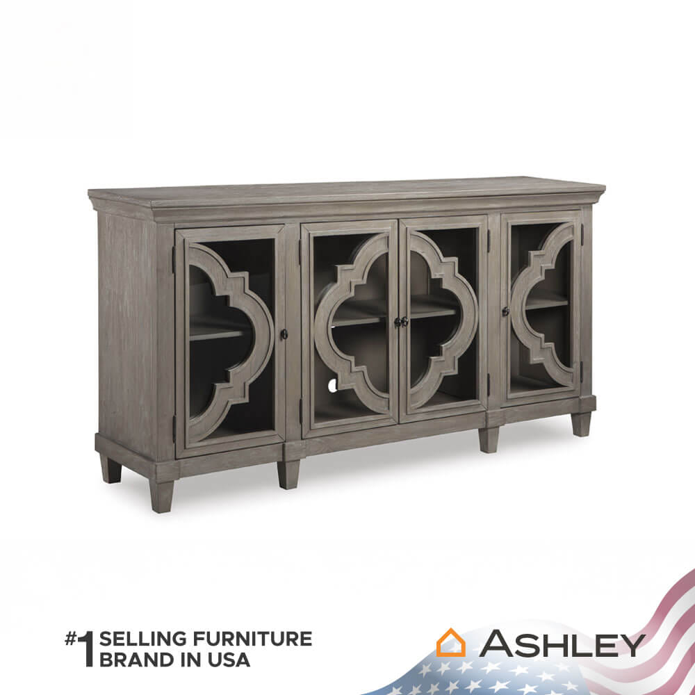 ตู้เตี้ยบานเปิด ASHLEY FURNITURE HOMESTORE รุ่น FOSSIL RIDGE/193 สีเทาวินเทจ