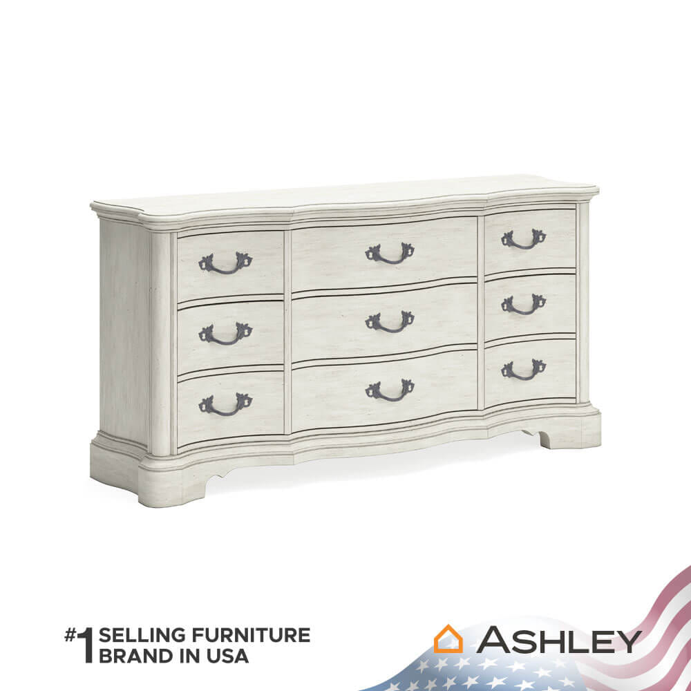 ตู้ลิ้นชัก 9 ลิ้นชัก ASHLEY FURNITURE HOMESTORE รุ่น ARLENDYNE/183 สีขาววินเทจ
