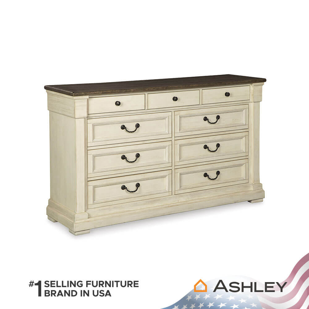 ตู้ลิ้นชัก 9 ลิ้นชัก ASHLEY FURNITURE HOMESTORE รุ่น BOLANBURG/165 สีขาววินเทจ