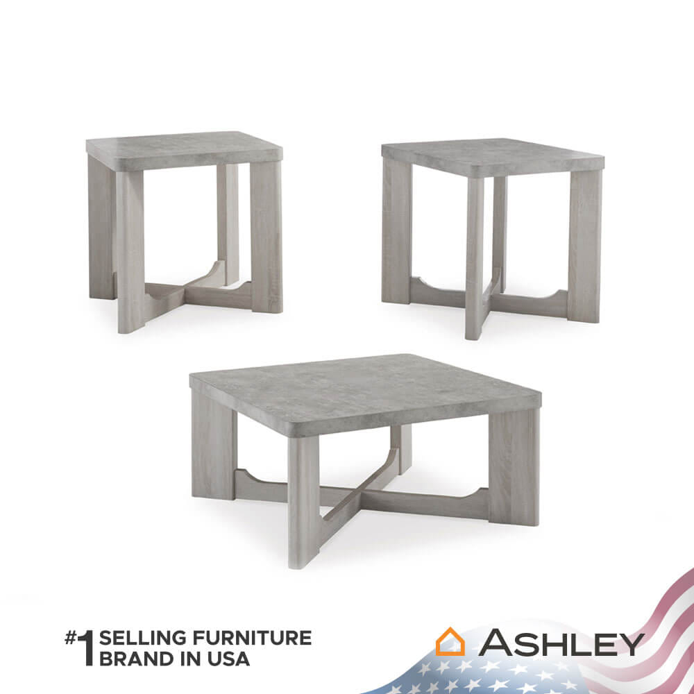ชุดโต๊ะข้าง ASHLEY FURNITURE HOMESTORE รุ่น GARNILLY/3 สีเทา_1